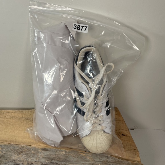 Men's Adidas Superstar 2 White Leather Athletic Tennis Shoes G17068 - 7.5 READ - Picture 7 of 10